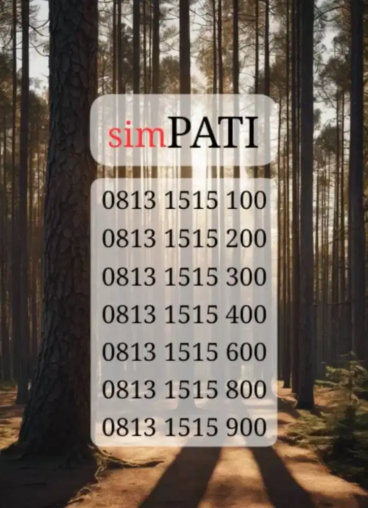 Simpati 11 digit nomor cantik