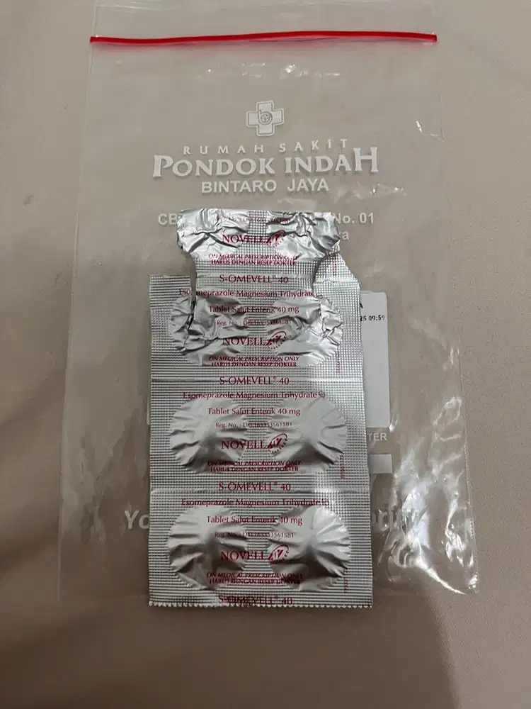 Novell S-Omevell 40mg Esomeprazole Magnesium  Trihydrate 4 Tab