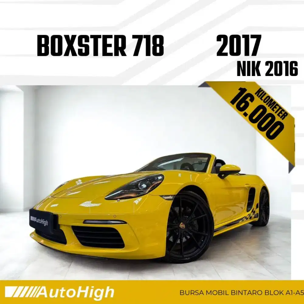 DP10% [Km16.000] Boxster 718 Cabriolet 2016 Yellow Reg 2017 #AUTOHIGH