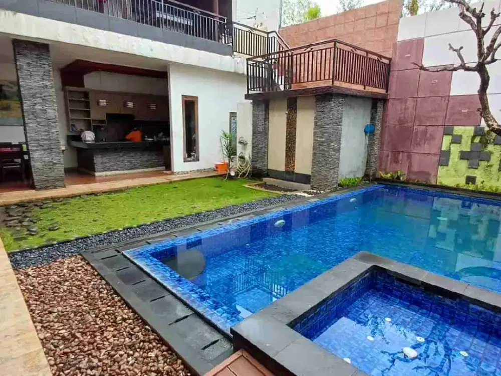 Sale rumah mewah ada pool one gate security 24jam jl6mtr dkt transmart