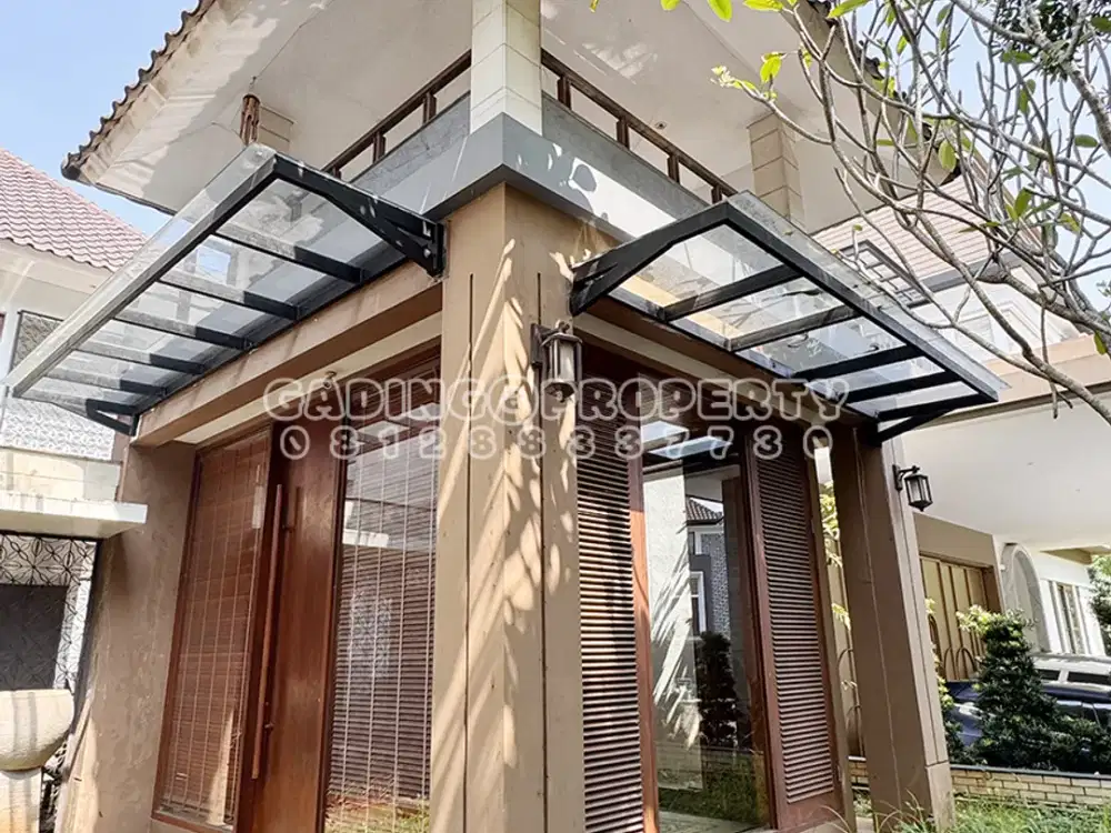 rumah mewah view taman dan private pool, heliconia de park di bsd city