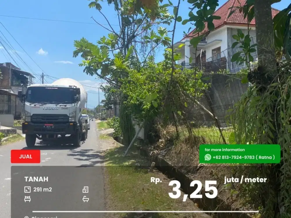 Tanah poros jalan dekat tol Singosari