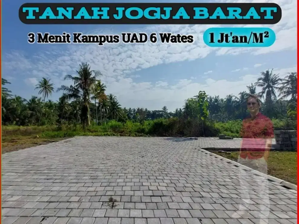 TANAH KULONPROGO DIJUAL MURAH 130 juta dekat kampus UAD 6 WATES