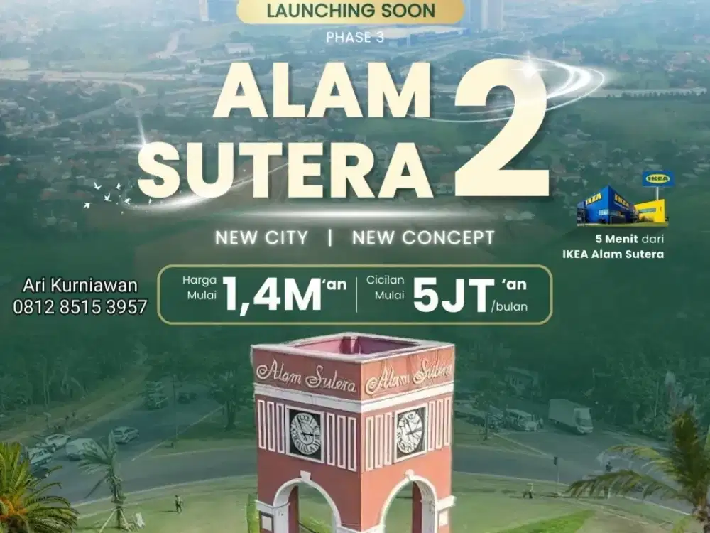 Cluster VOLA SUTERA RASUNA HARGA PERDANA 1,3MAN FREE BY AKAD BOOK NOW