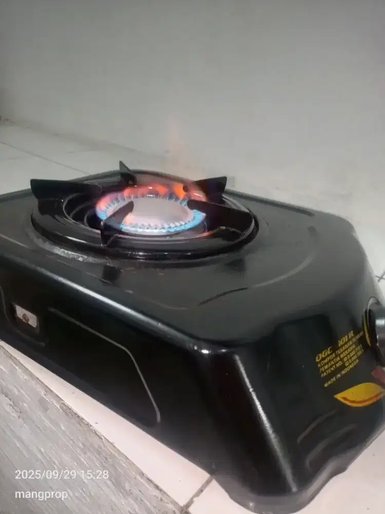 Kompor gas quantum satu tungku mulus normal