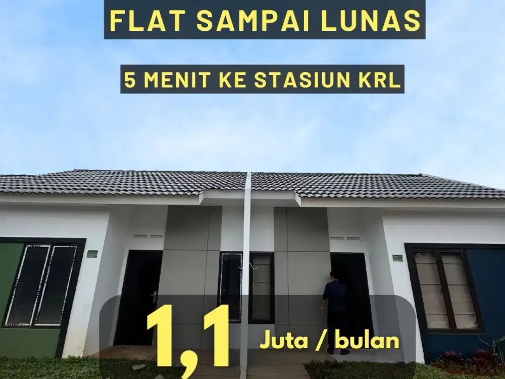 Rumah 2 Kamar SHM Cicilan 1 juta Flat Sampai Lunas