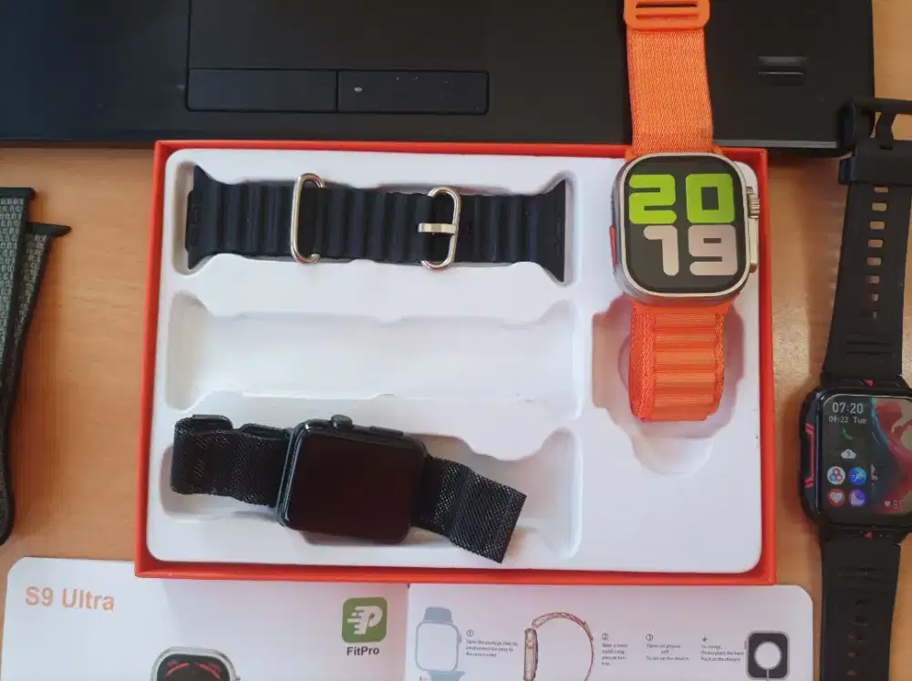 Jam fitpro semuanya 400 hitam no cas baterai awet