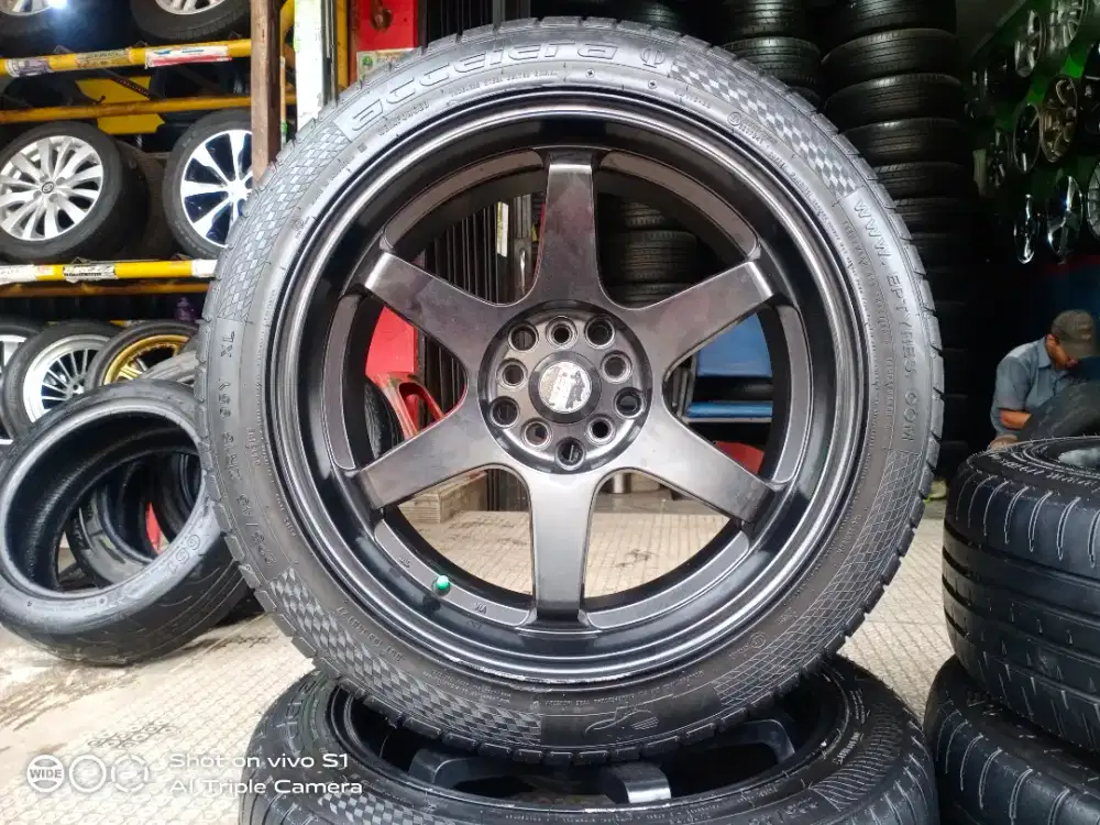 Velg HSR TE 37 R18 pcd 5x100 120 untuk new veloz sienta altis bmw dll