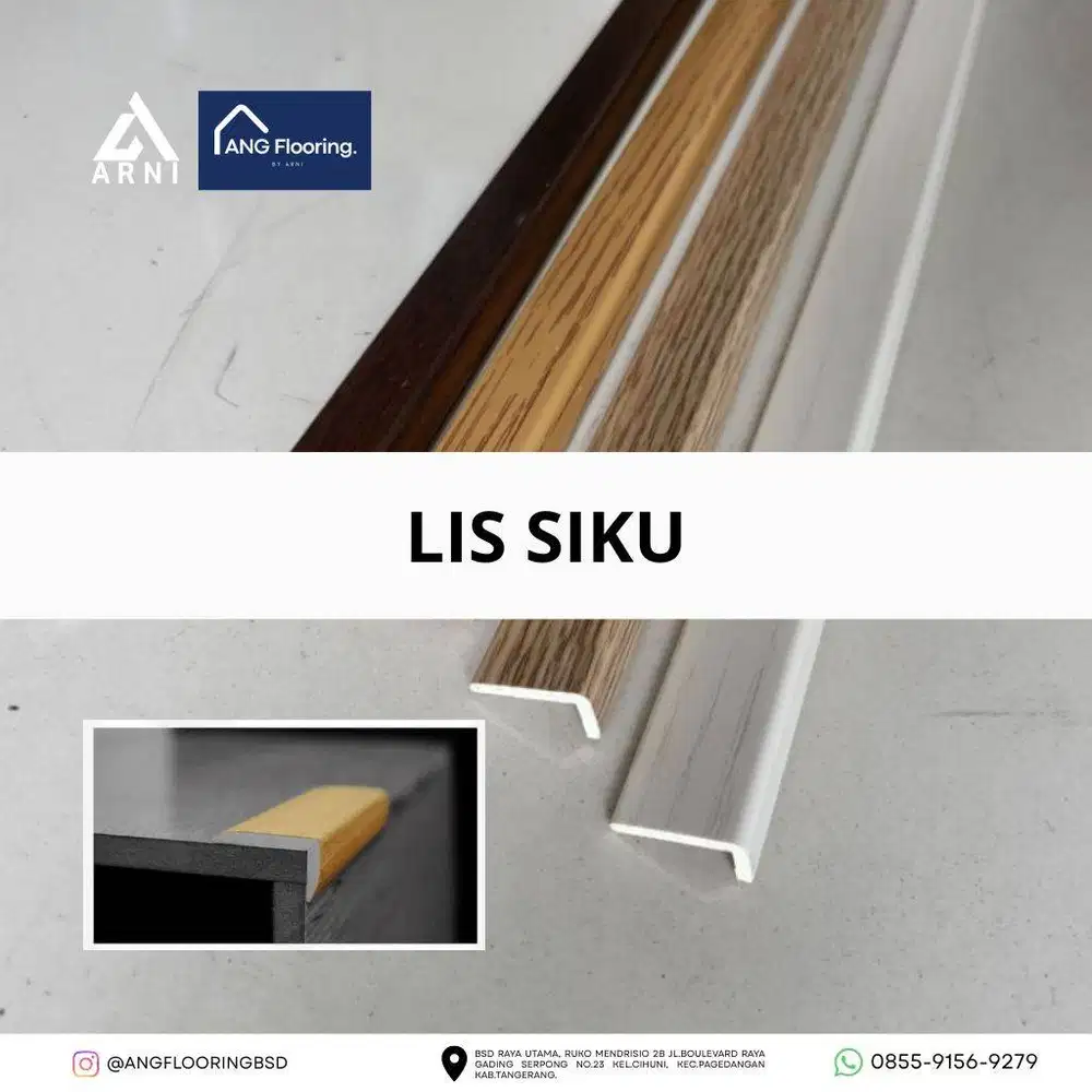 List Siku PVC 2,4m | Aksesoris Lantai Vinyl, SPC, Karpet & Tangga Anti