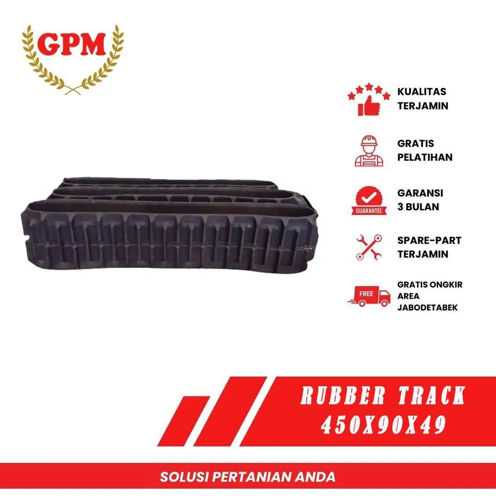 Rubber Track 450x90x49 untuk Combine Harvester CROWN Merk GALAXY