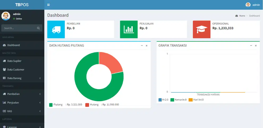 Program Toko Bangunan ( Penjualan / Stok Barang & Keuangan )