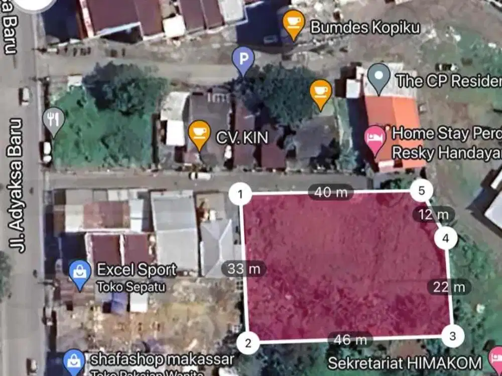 TANAH JL ADYAKSA DEKAT MALL PANAKUKANG