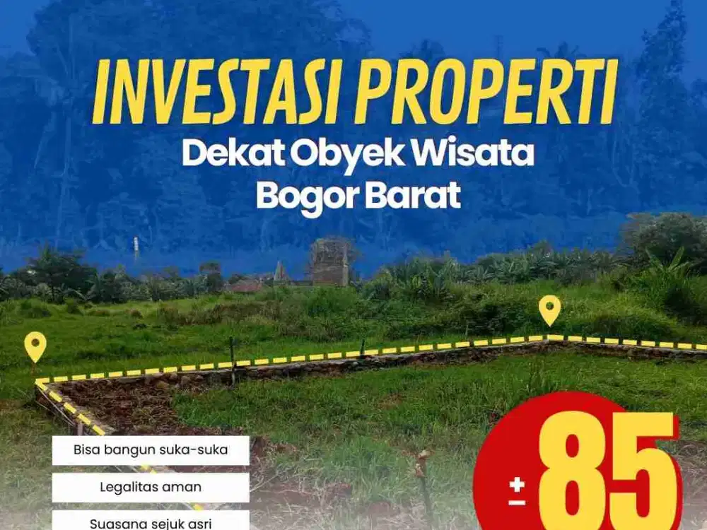 Kavling siap bangun dekat tempat wisata gunung salak sejuk