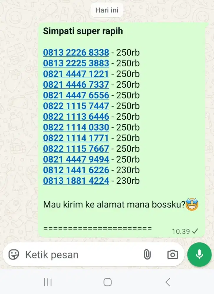 Perdana simpati cantik dan super rapih