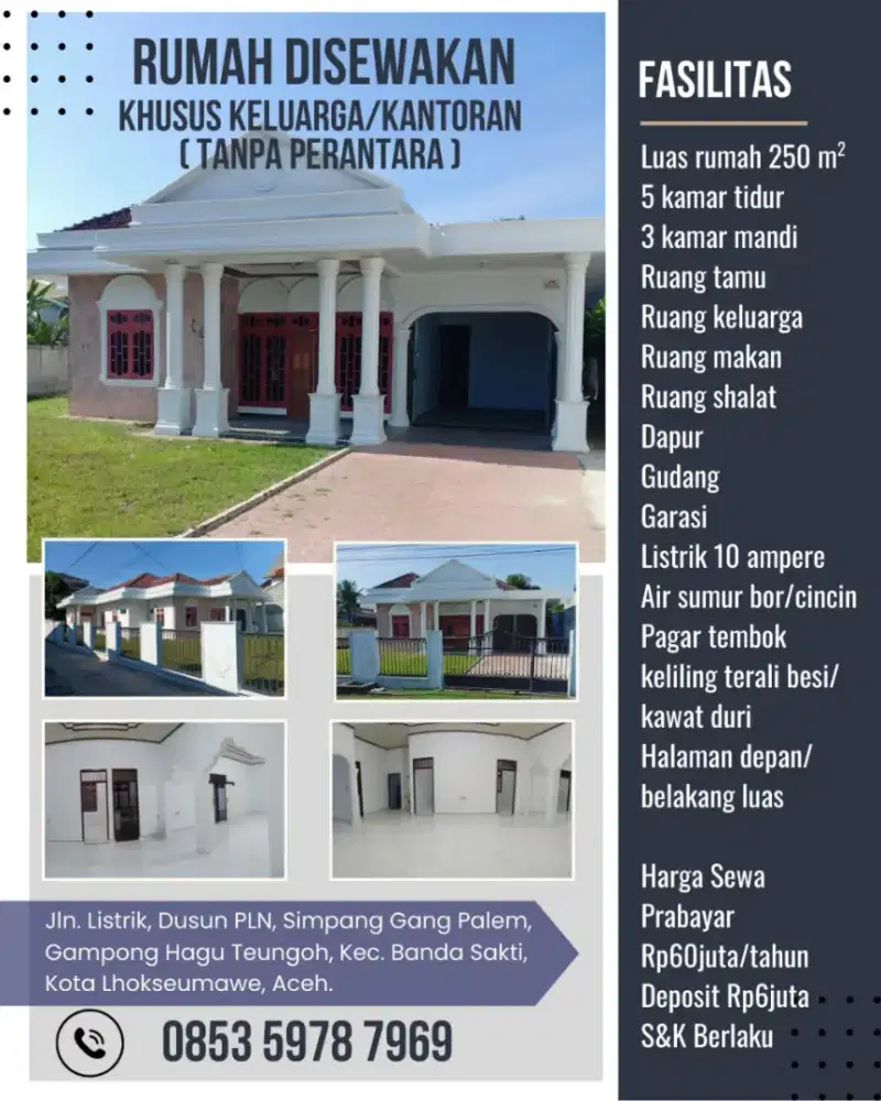 Rumah Disewakan Lhokseumawe Aceh