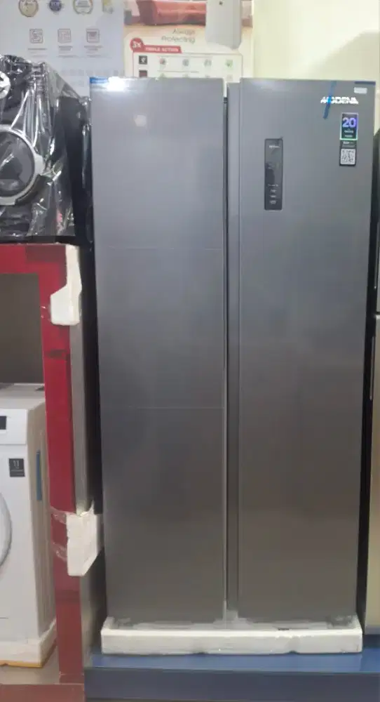 KULKAS SIDE BY SIDE MODENA PROMO KREDIT BUNGA 0%