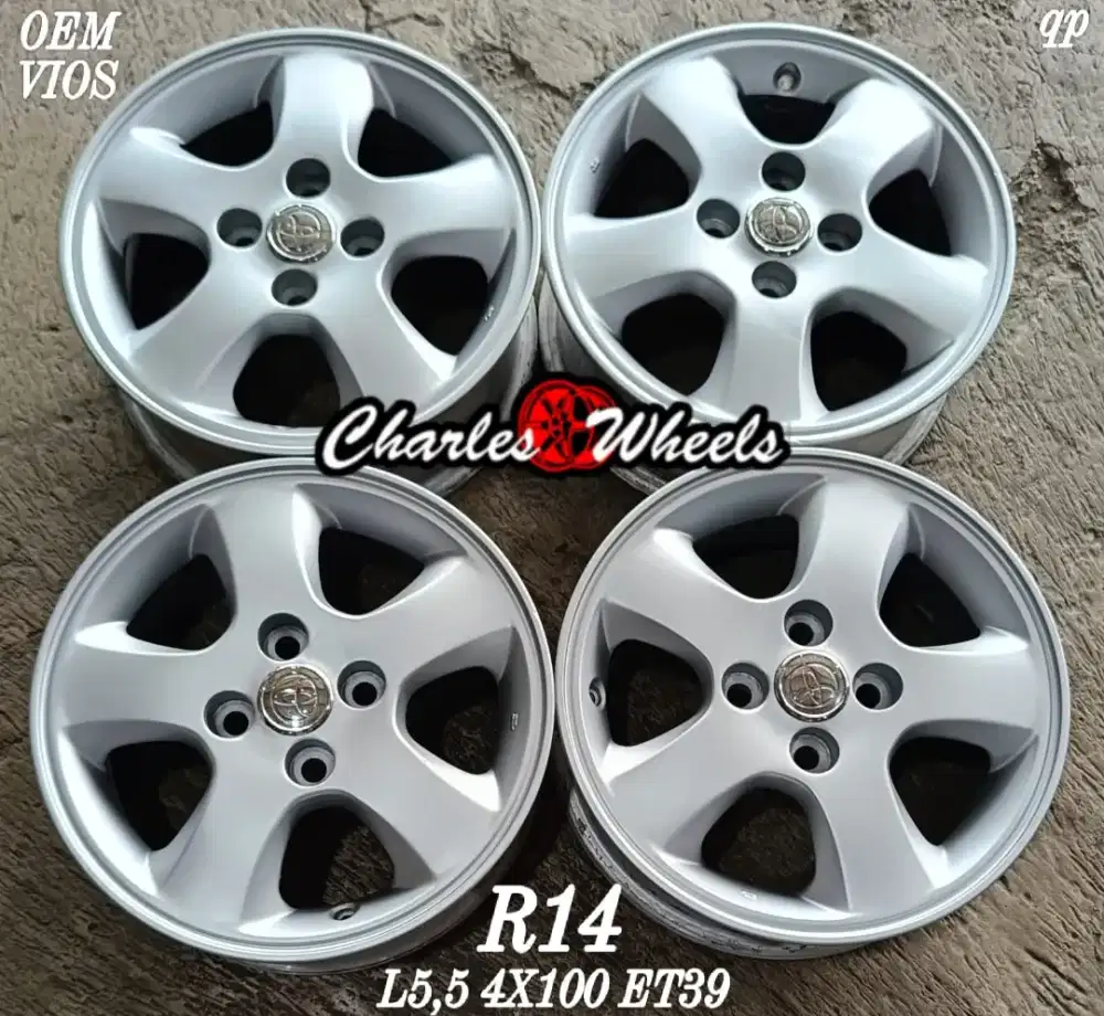 Jual velg oem vios r14 4x100 agya ayla datsun sigra dll