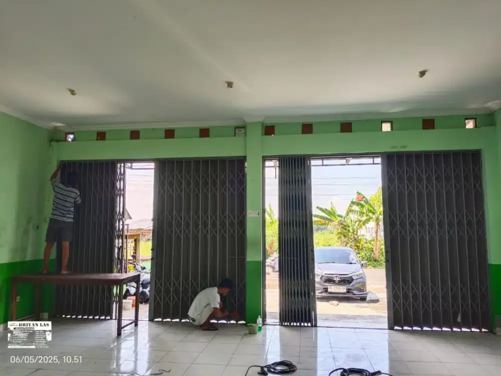 folding gate dengan rell patah tetap kami tangani