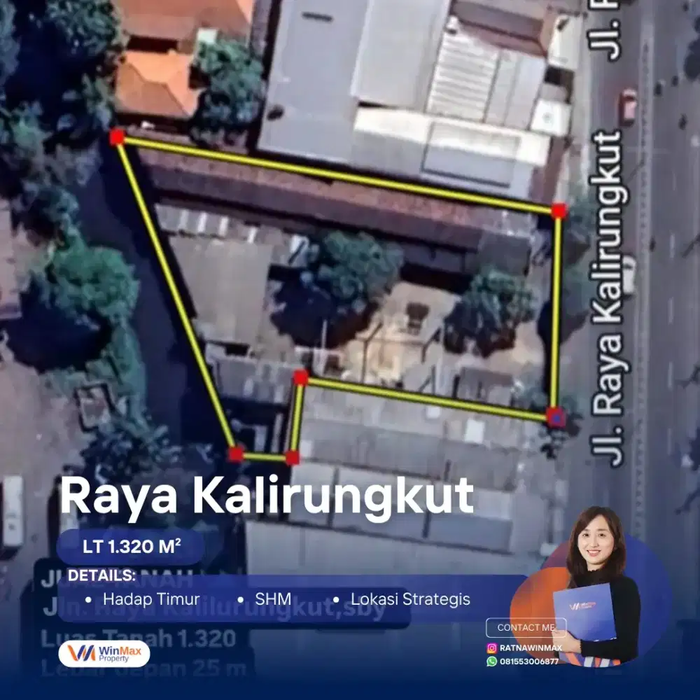 Dijual Tanah area Rungkut Lokasi Strategis
Jln Raya Kalirungkut Sby