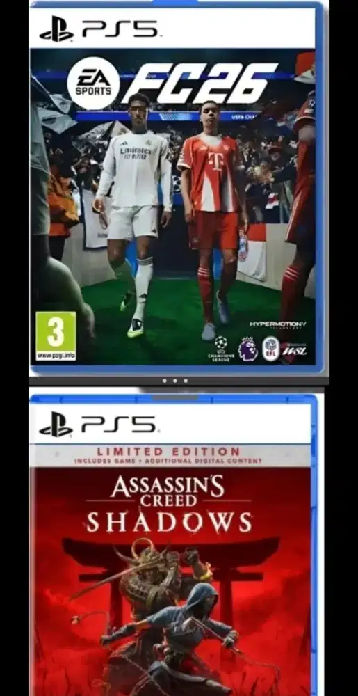 Ps5 disc+FC 26+GT7+Wukong+GOT+GOW+UFC5+Ragnarok+Spider+Forza5+FF VII