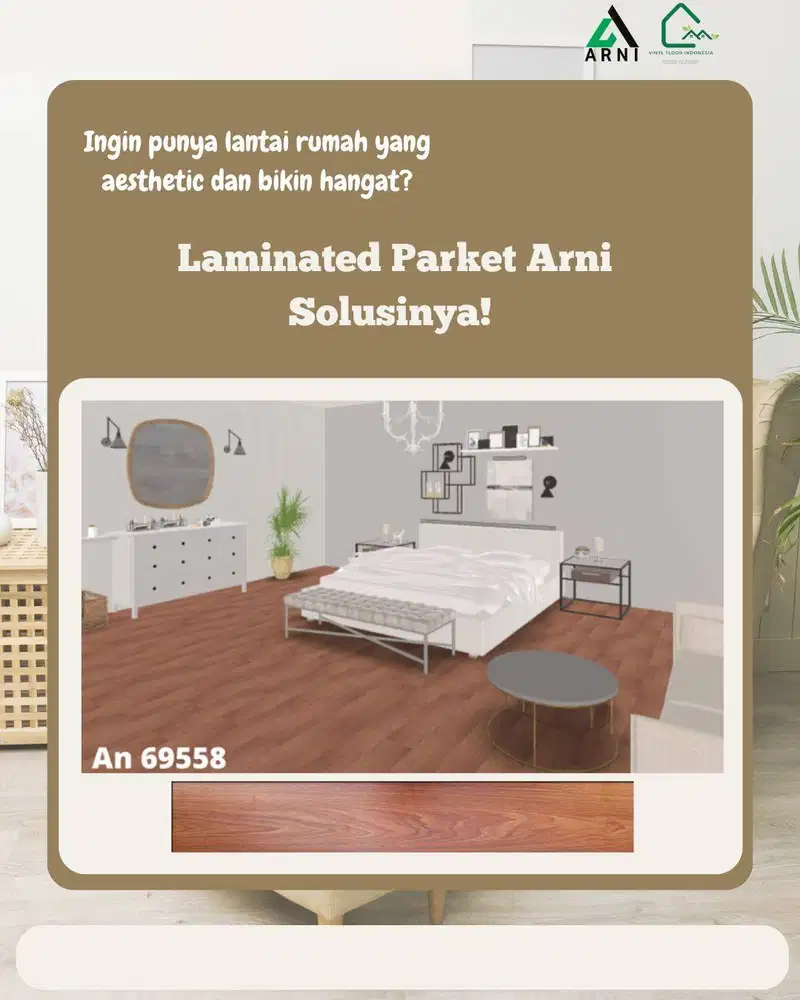 Laminated Parket Arni solusi lantai aesthetic dan hangat