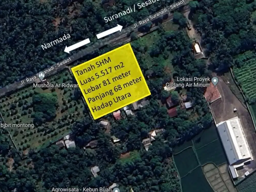 Tanah Suranadi Kecamatan Narmada Lombok Barat Cocok Untuk Produksi Air Minum Dalam Kemasan
