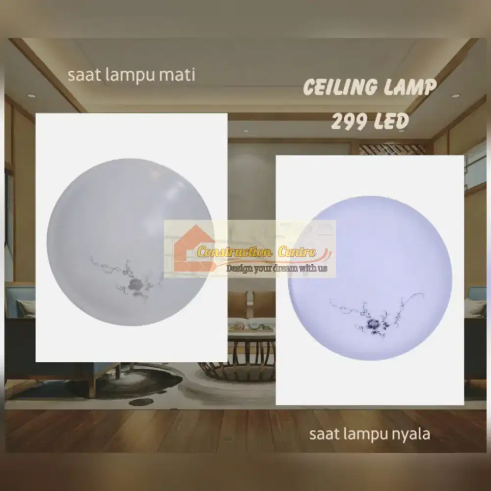 lampu plafon putih bulat