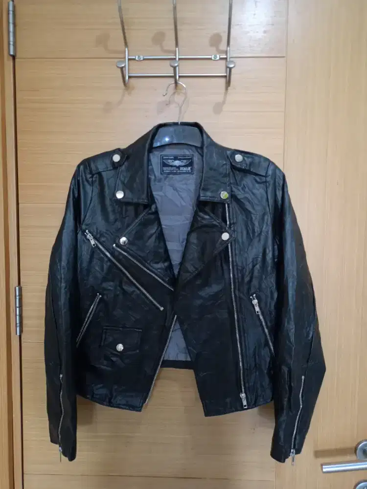 JAKET KULIT RAMONES BRAND SCALE SIZE M