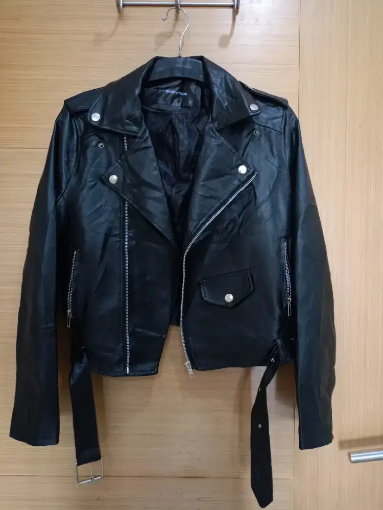 JAKET KULIT RAMONES BRAND ANONYMOUS SIZE M