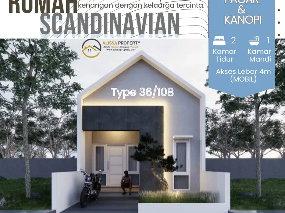 Rumah Scandinavian Malang Kota Lesanpuro Cakep Modern Subsidi Premium