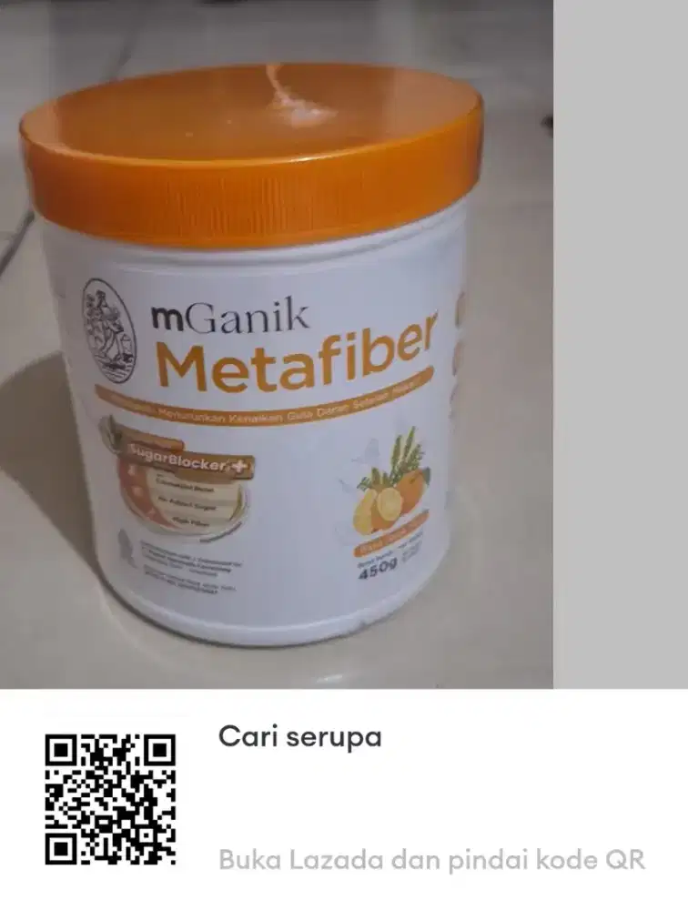 Free gold Mganik metafiber rasa jeruk kemasan 450gr suplement diabetes