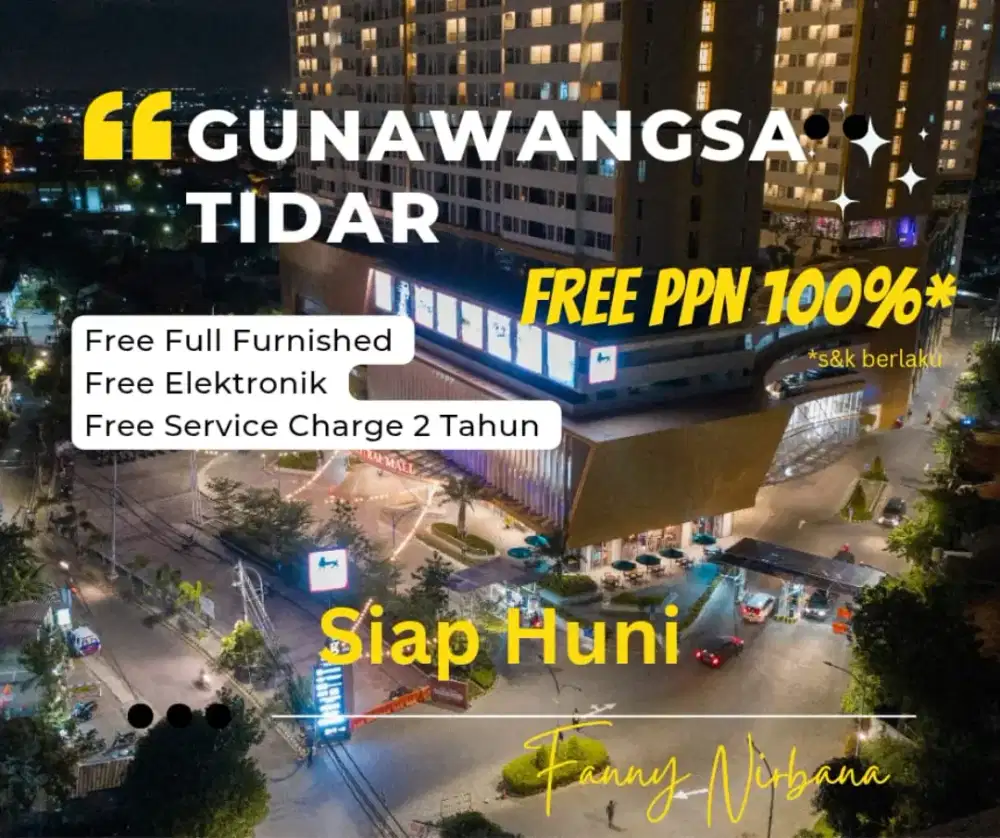 Unit Baru Gress Gunawangsa Tidar Full Furnished Free PPN 100%