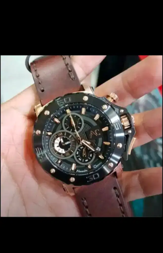 DIJUAL CEPAT JAM TANGAN AC 9205 BROWN ORIGINAL BU NEGO