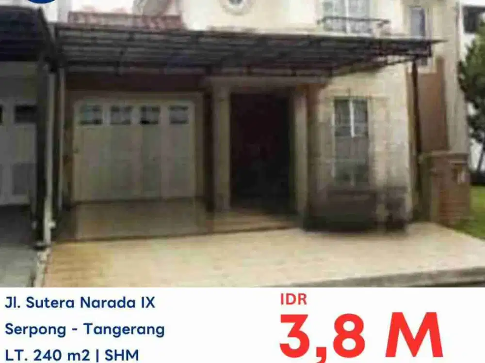 LELANG RUMAH DI PERUMAHAN ALAM SUTERA SERPONG TANGERANG SELATAN