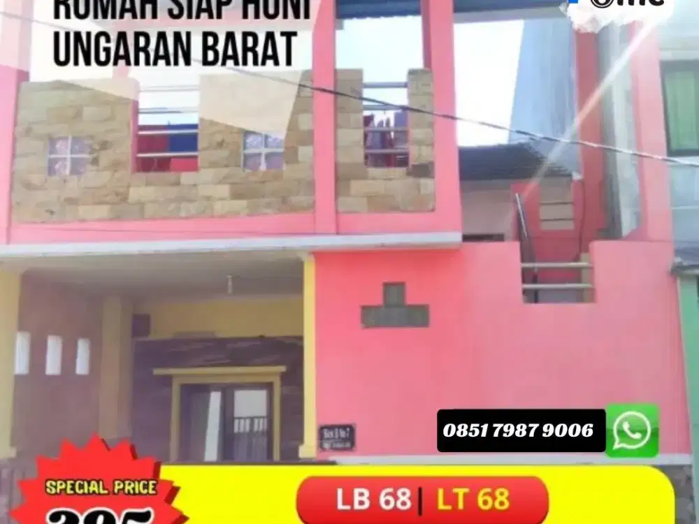Rumah Murah Ungaran Barat 2 Lantai Cuma 295 Juta SHM Ready! Cocok Pasangan Baru & Disewain