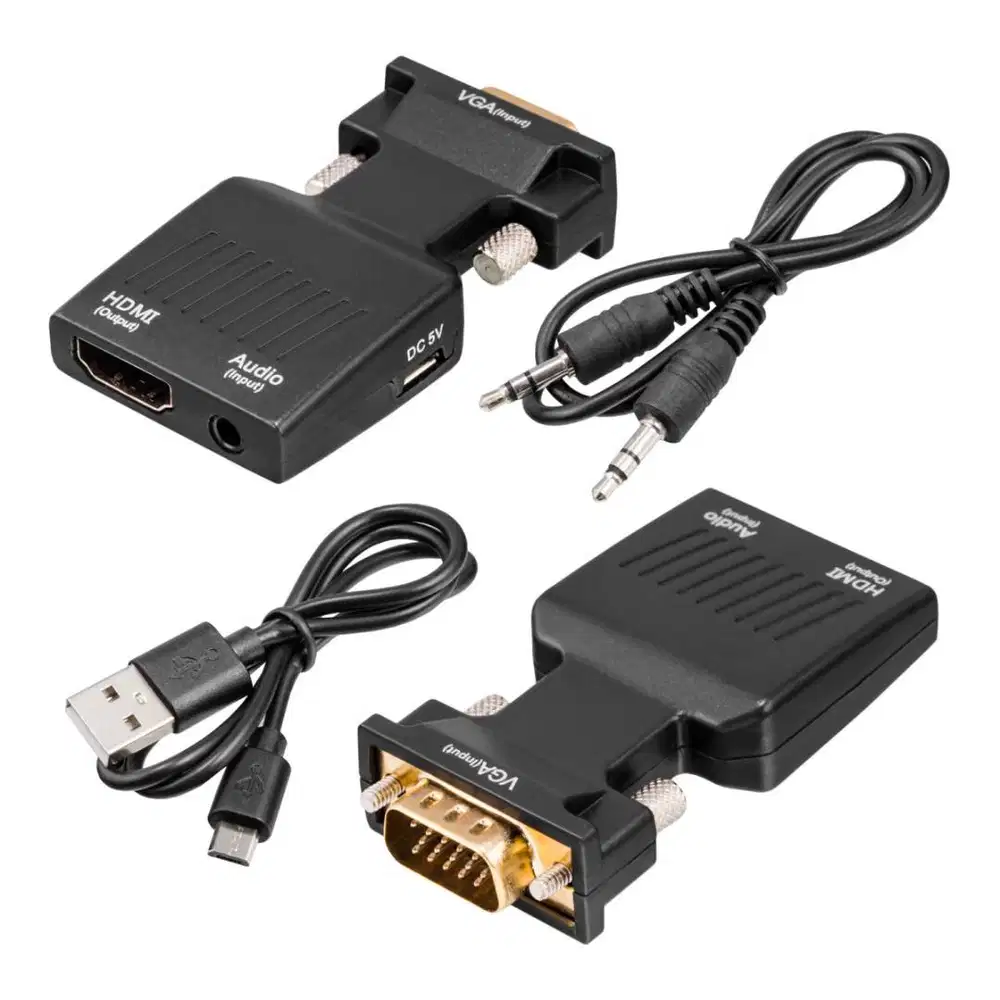 Converter VGA Male To HDMI Female with Audio Full HD 1080
