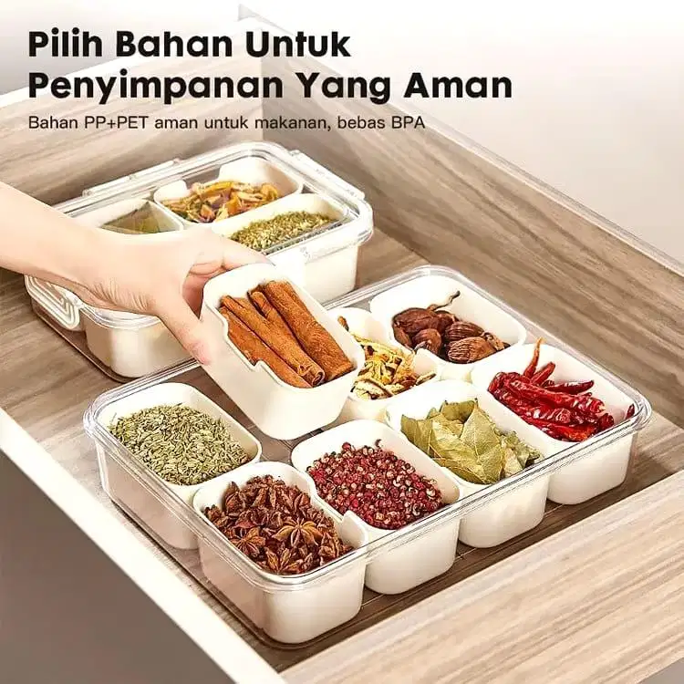 Ready Food Container kulkas dan Bumbu Bumbuah dan buahan