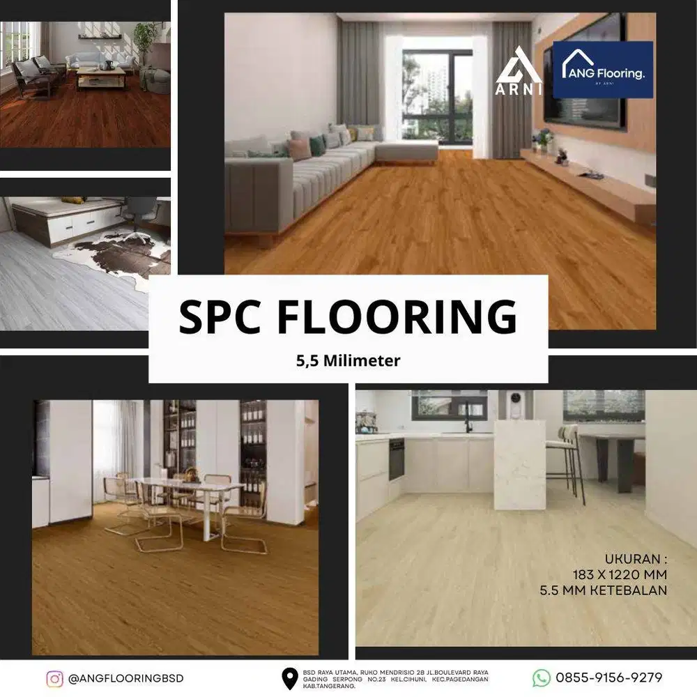 Lantai SPC Chiara 5,5mm + IXPE | Flooring Anti Air, Anti Slip, Tahan L