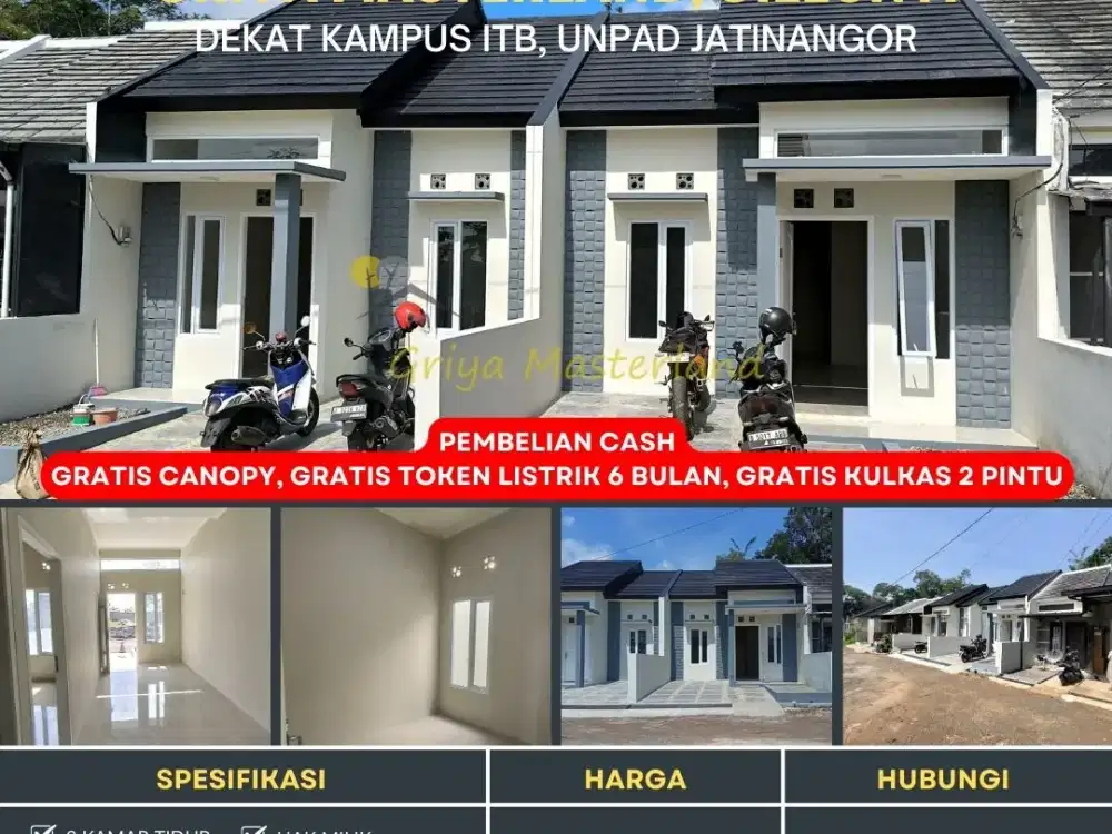 400 Jutaan rumah di Cluster Cileunyi - bisa KPR DP 0 % - 1 UNIT LAGI
