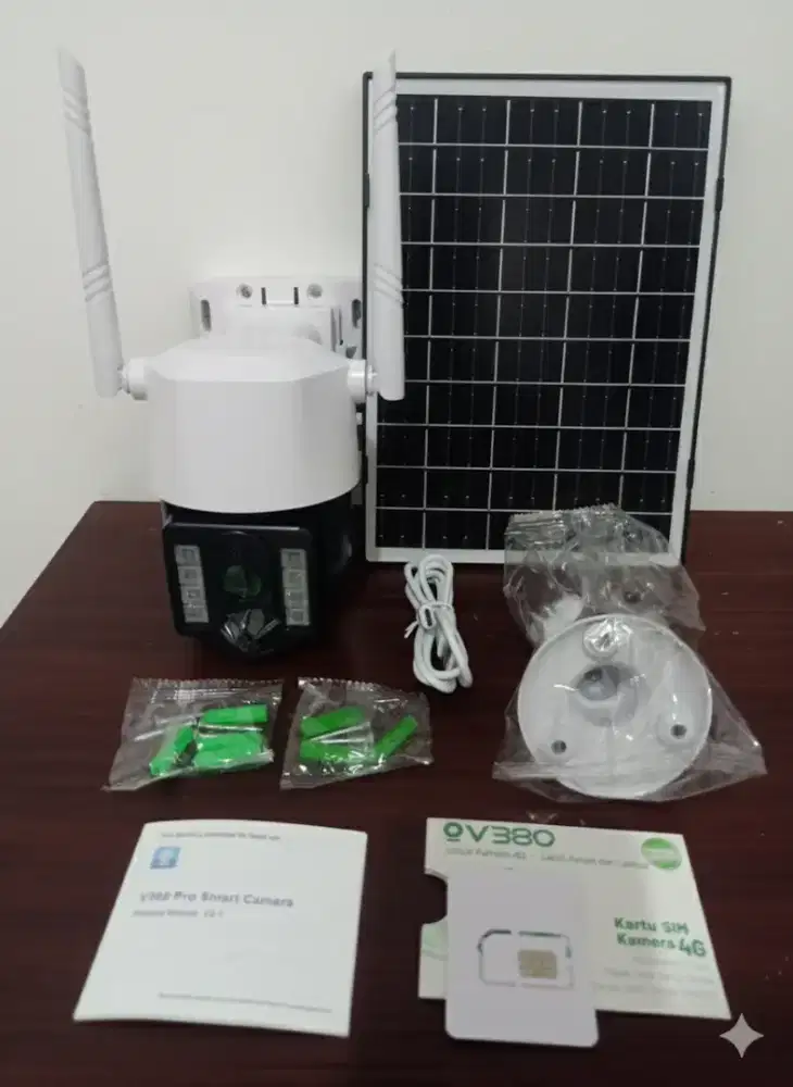 CCTV V380 4G + Solar Panel | Kamera Outdoor Full HD 2MP Tanpa WiFi