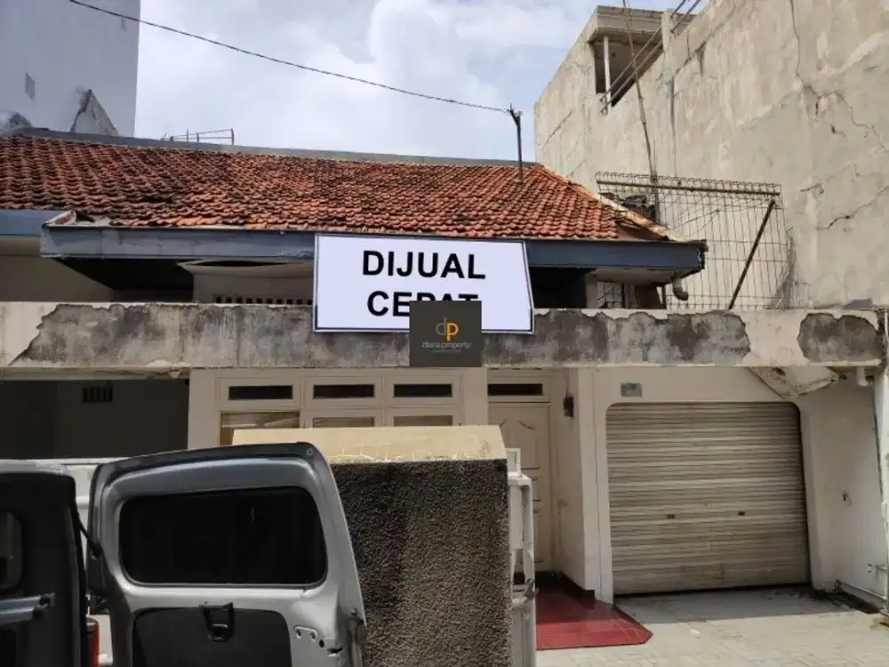 Dijual Rumah lama 135m2 di Galur, JakPus, Bisa komersil 20 lantai