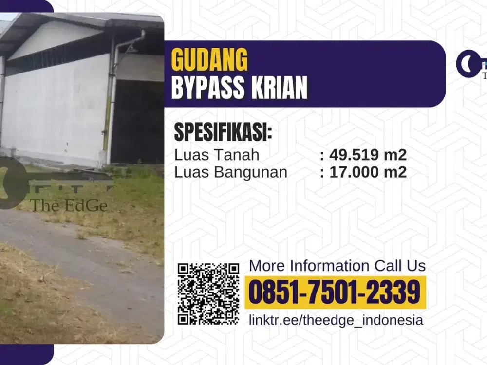 Dijual gudang pabrik bypass krian - The EdGe