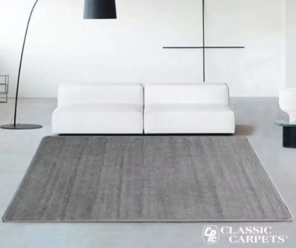 Karpet Antislip Punten Abu Abu Bahan 100% Polypropylene 100 x 150cm