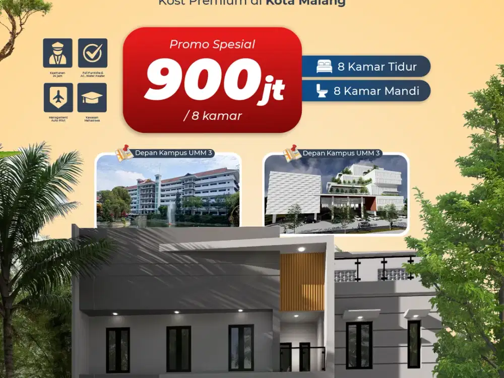 RUMAH KOS EKSKLUSIVE DEKAT KAMPUS UMM MALANG