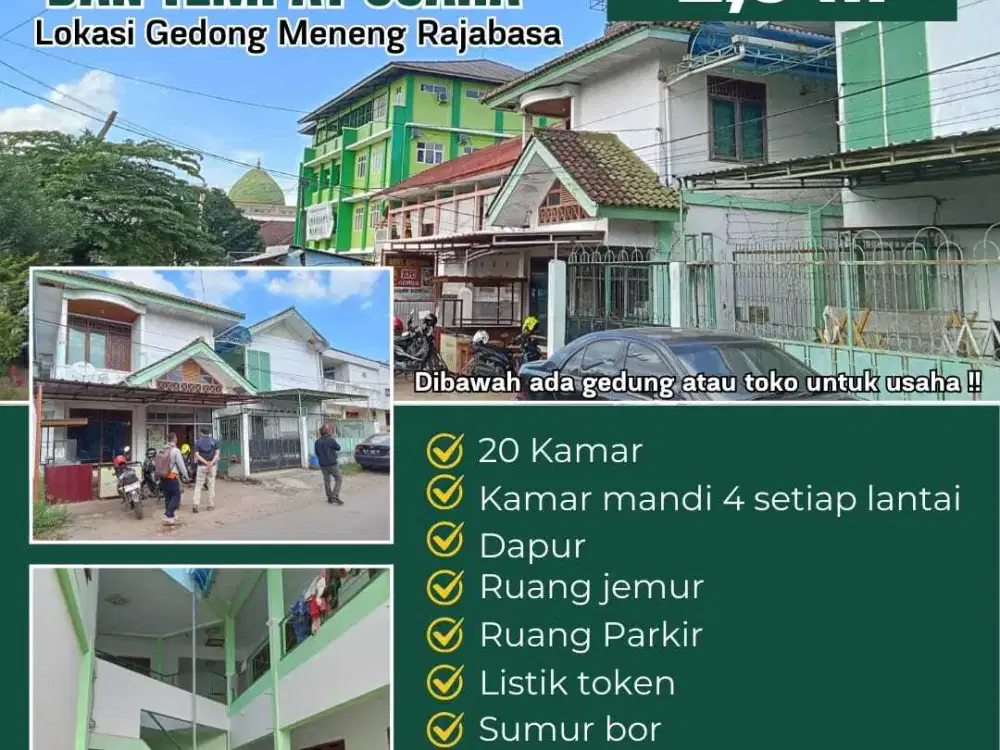 RUMAH KOS DKT UNILA PASSIVE INCOME 150JUTAAN DIJUAL