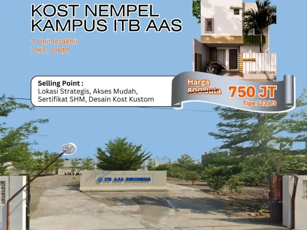 JUAL RUMAH KOST MAHASISWA DI GUMPANG KARTASURA DEKAT KAMPUS UMS SOLO