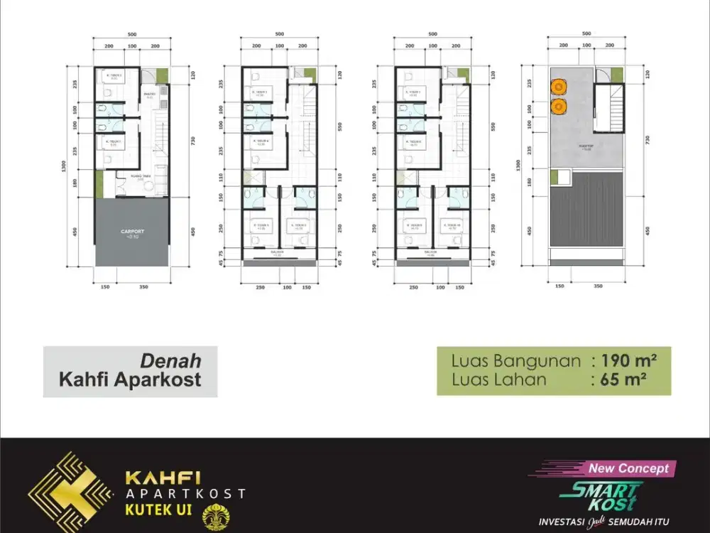 Jual Rumah Kos Kosan UI di Pintu Kutek UI SHM Full Furniture 10KT