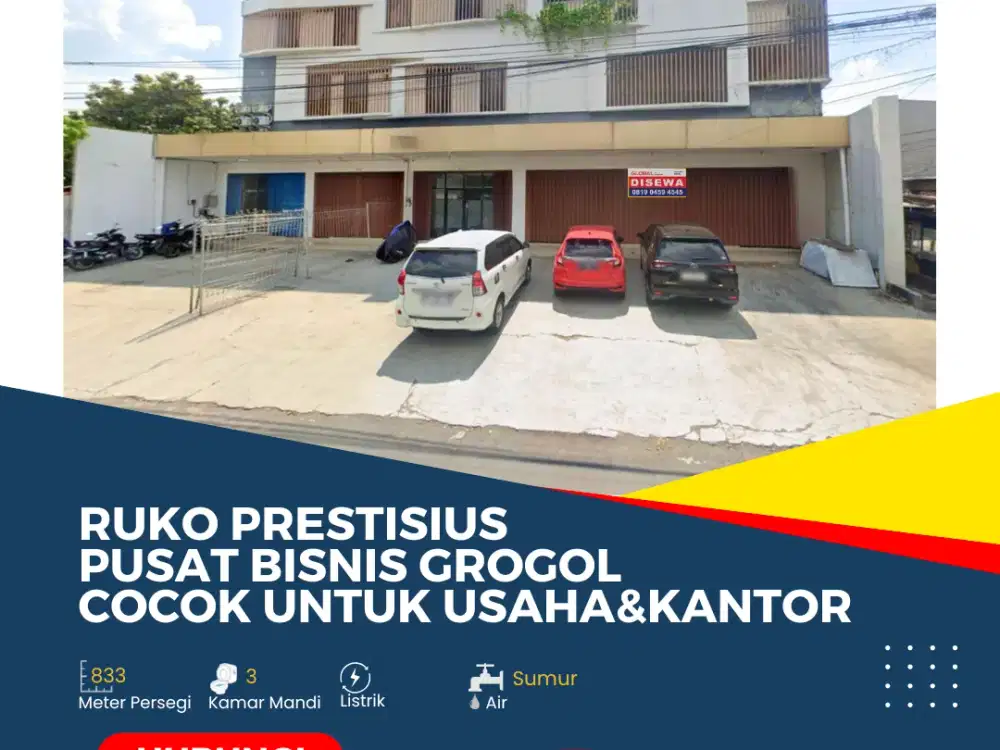 Ruko Bangunan Terawat Prestisius Cocok Untuk Usaha&Kantor
