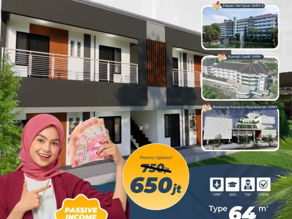 rumah kos dengan full furnish dan dekat kampus ternama di kota Malang