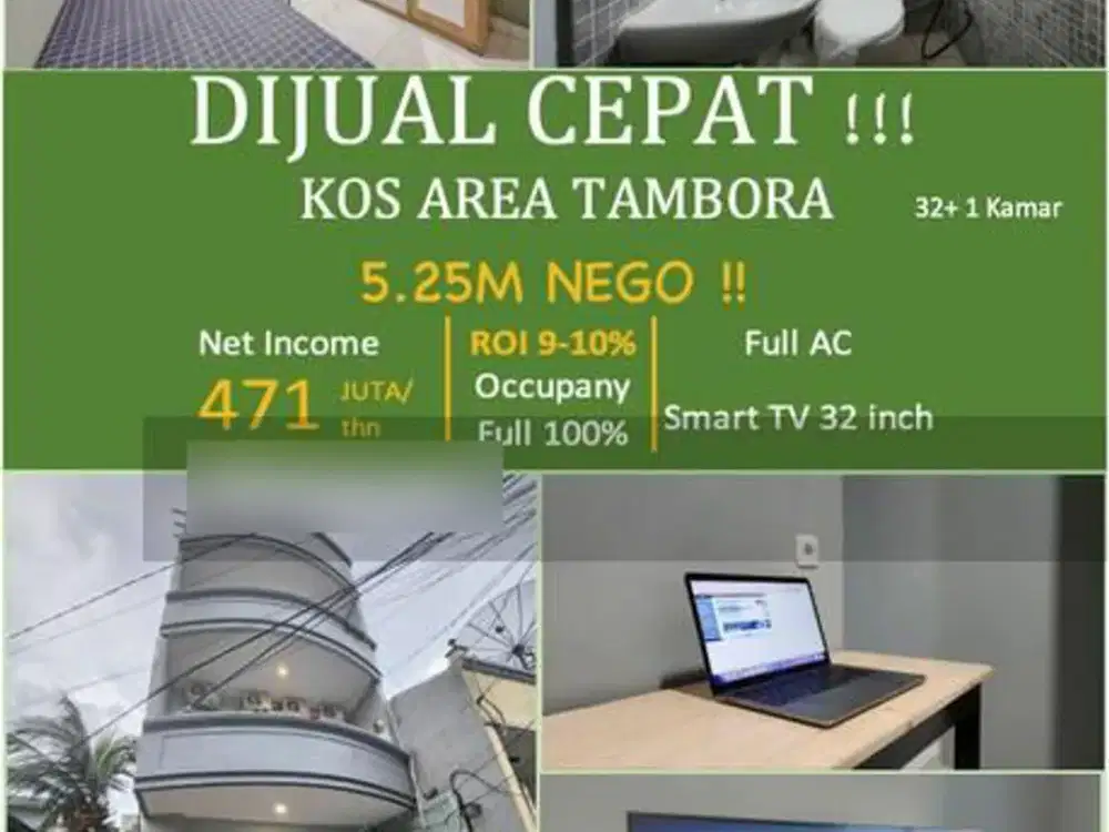 Kost Exclusive 32 Kamar Full Penghuni Gedong Panjang roi tinggi